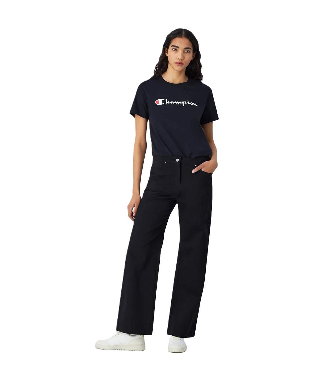 T-shirt Manches Courtes Femme Noir Champion-1