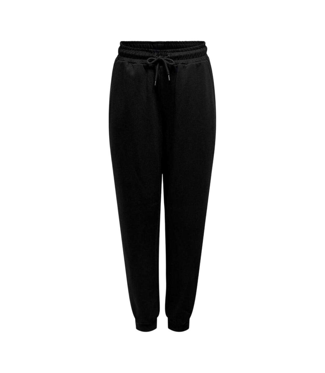 Womens/ladies Cuffed High Waist Sweatpants Black Melange Only Play-2