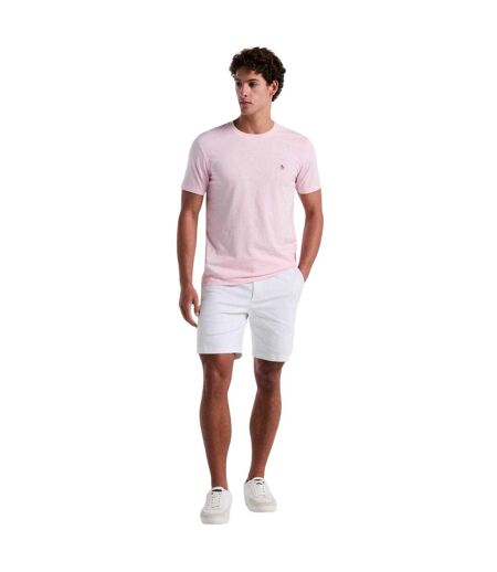 Mens Pete Embroidered Logo T-shirt Pink Original Penguin