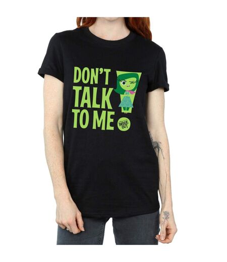 Disney Womens/Ladies Inside Out Dont Talk To Me Cotton Boyfriend T-Shirt (Noir) - UTBI48873