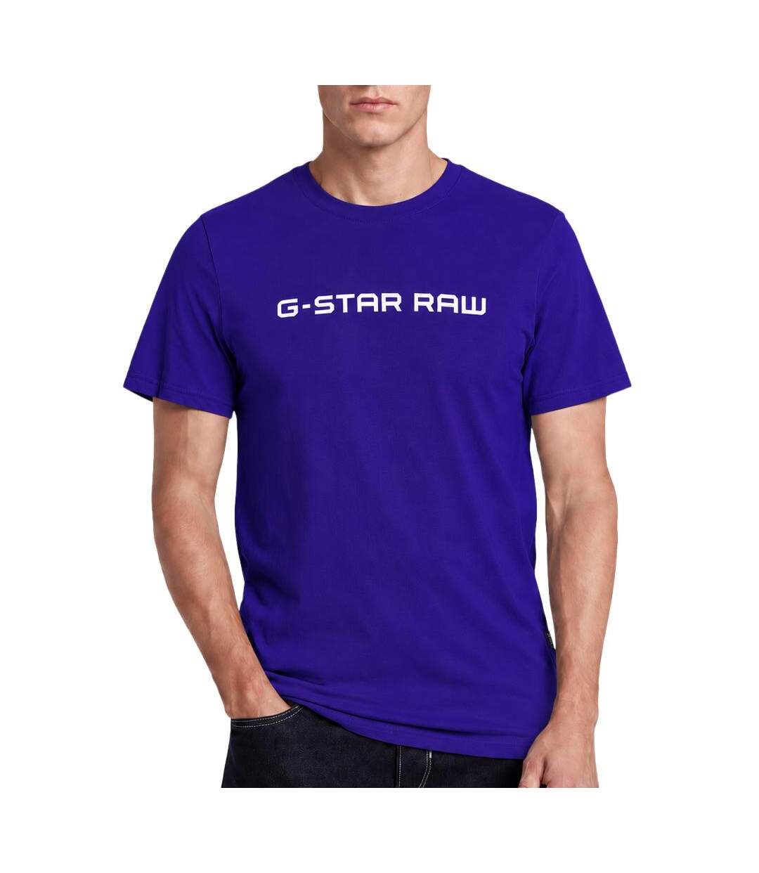 T-shirt bleu électrique homme g-star raw gd25950-1