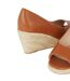 Womens/ladies heather peep toe wide wedges tan Good For The Sole