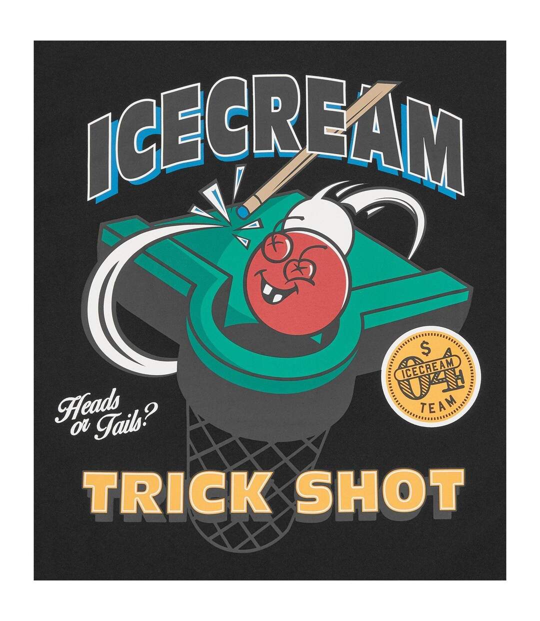 Mens Graphic Print Regular T-shirt Black ICECREAM-4