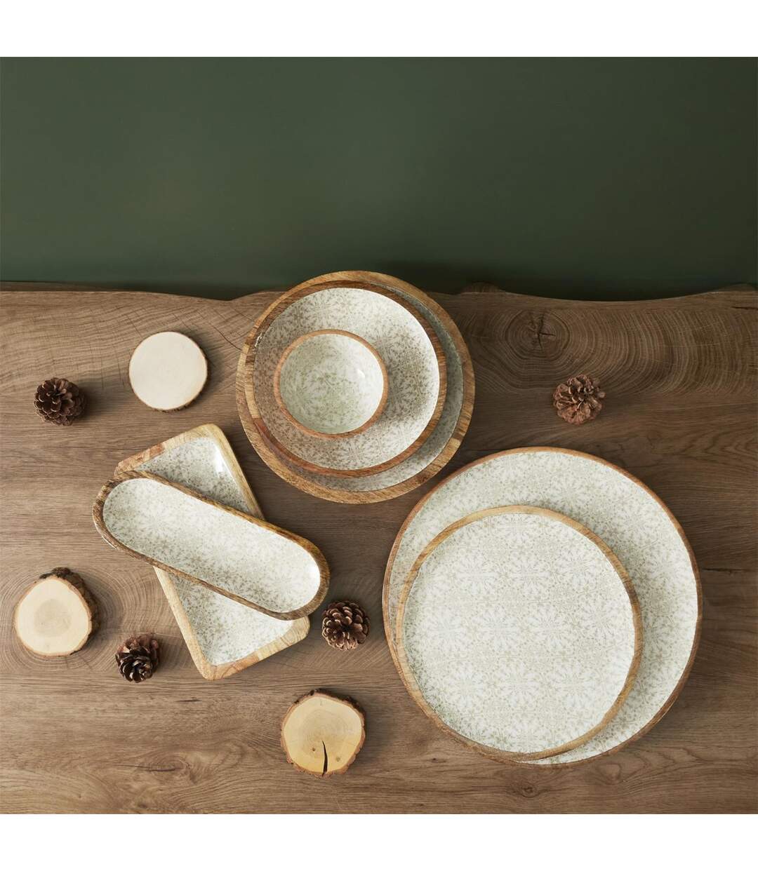 Dessous d'Assiette Géométrique 35cm Naturel-2