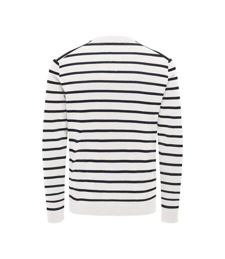 Pull Écru/Marine Homme Only & Sons 12Solid - L