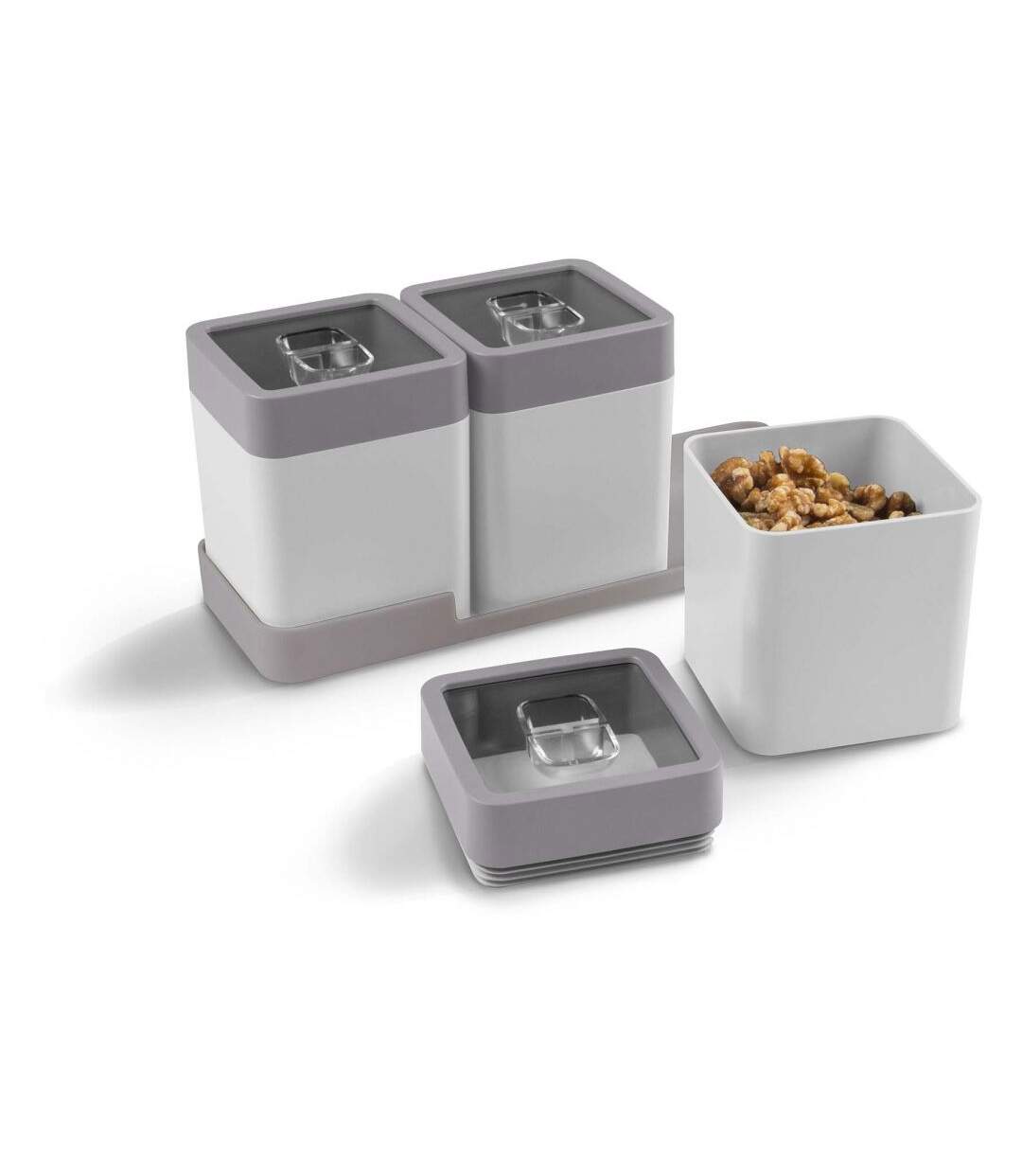 Set de 3 boîtes de conservation et plateau Sigma Home Dry food 0.6L