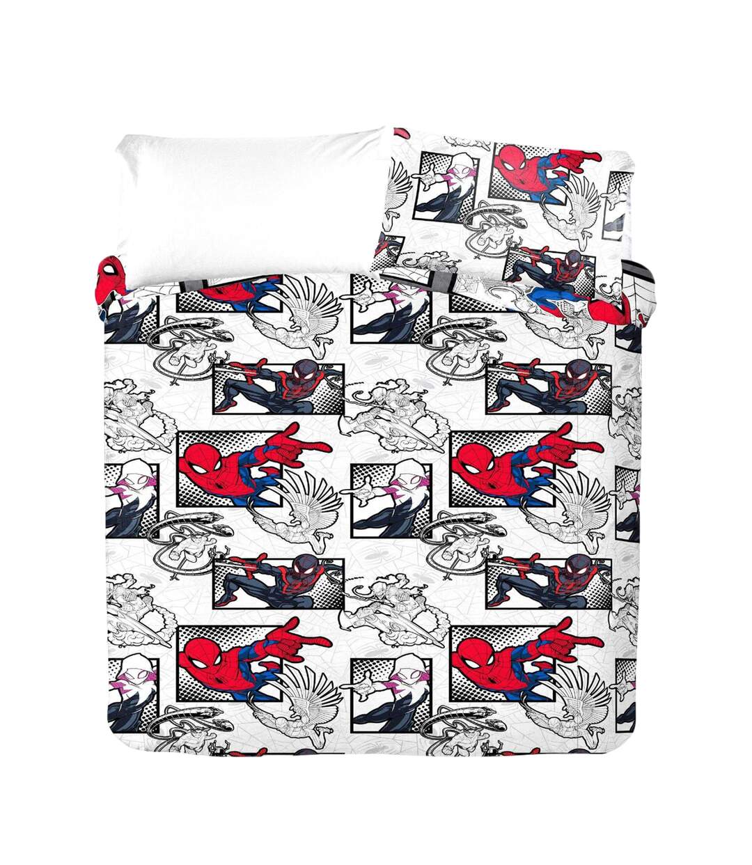 Parure De Lit Motif Bande Dessinée Rouge Gris Noir Spider-Man-2