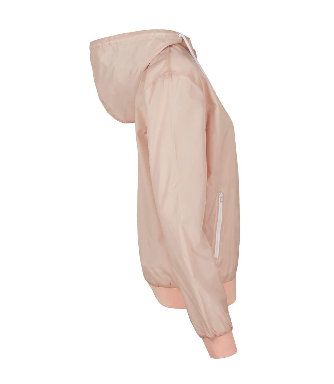 Veste Coupe-vent Femme Rose Clair Blanc Build Your Brand-3