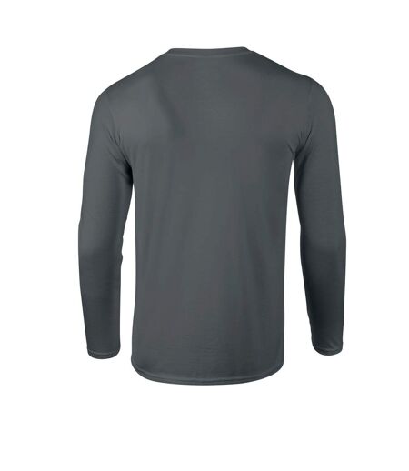 Gildan Unisex Adult Softstyle Plain Long-Sleeved T-Shirt (Charcoal)