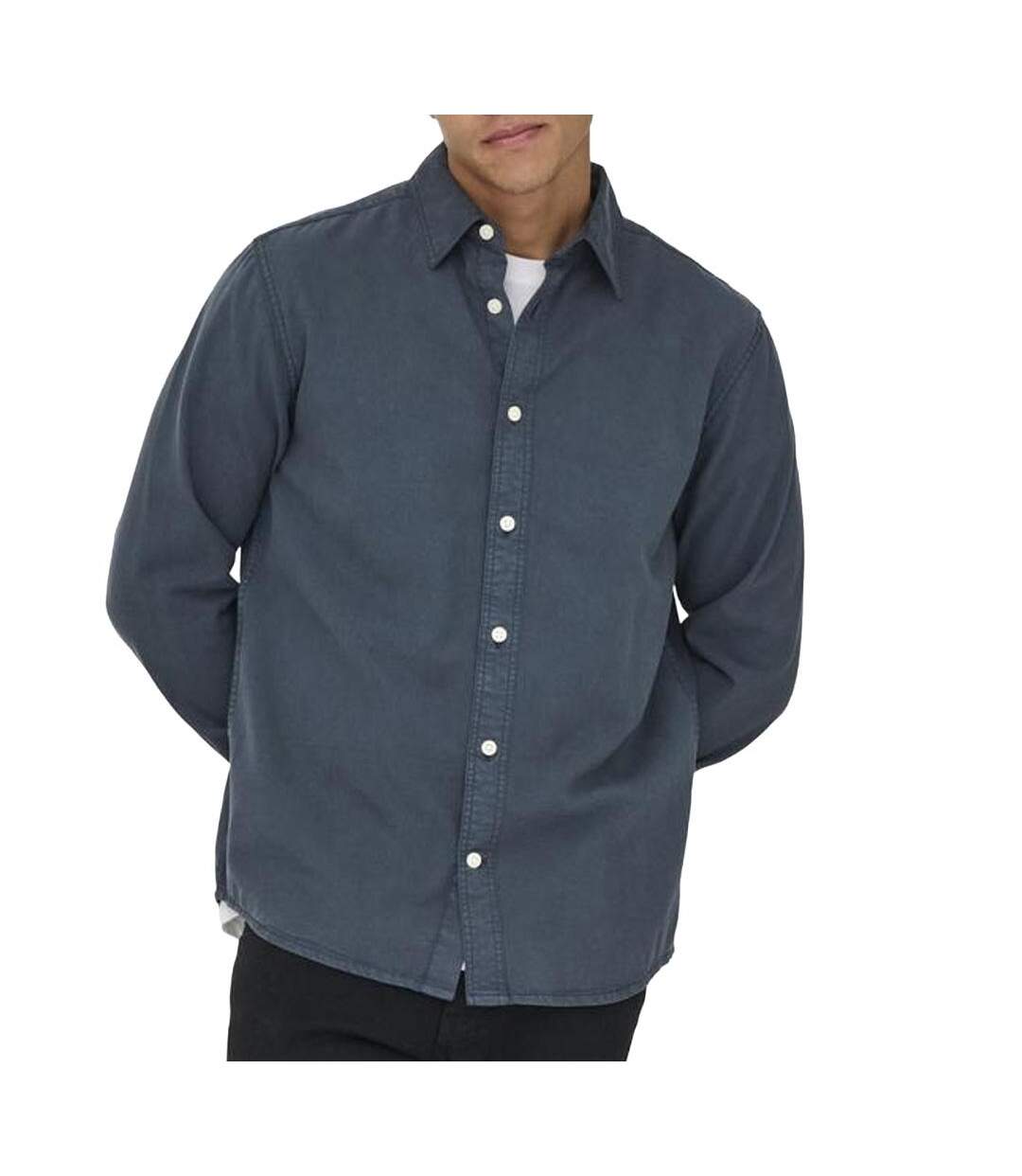 Chemise bleu homme only & sons sotto-1