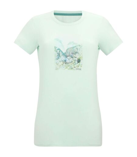 T-shirt Motif/style Imprimé Graphique Fingal Femme Turquoise Pâle Regatta