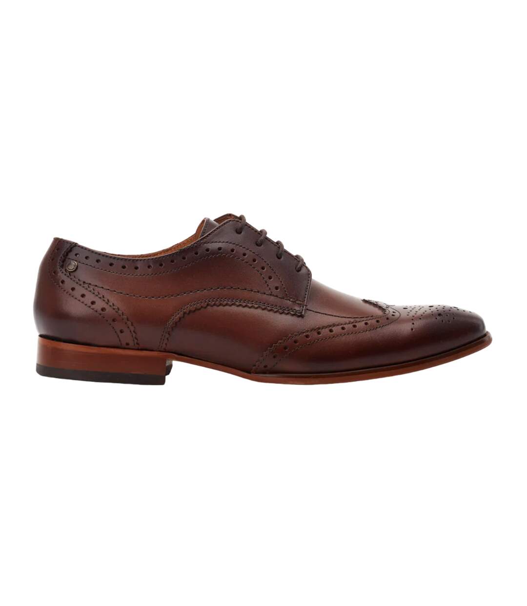 Chaussures brogues barbera homme marron foncé Base London-3