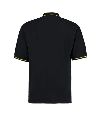 Polo st mellion homme noir / jaune Kustom Kit