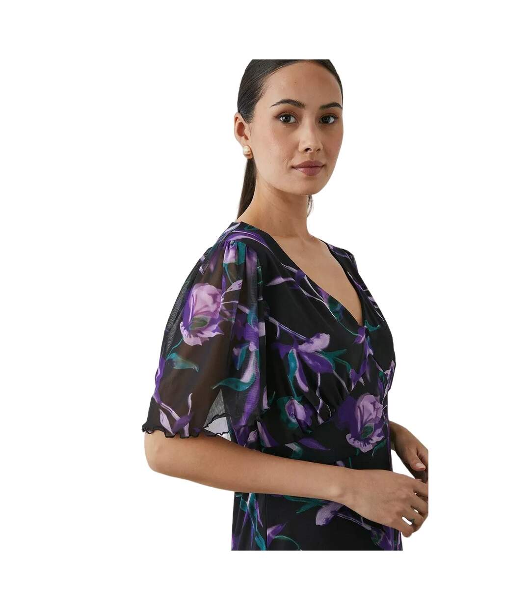 Robe mi-longue femme violet Principles-3