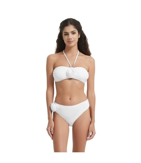 Ensemble Maillot De Bain 2 Pièces Motif/style Corsage Femme Blanc Be You