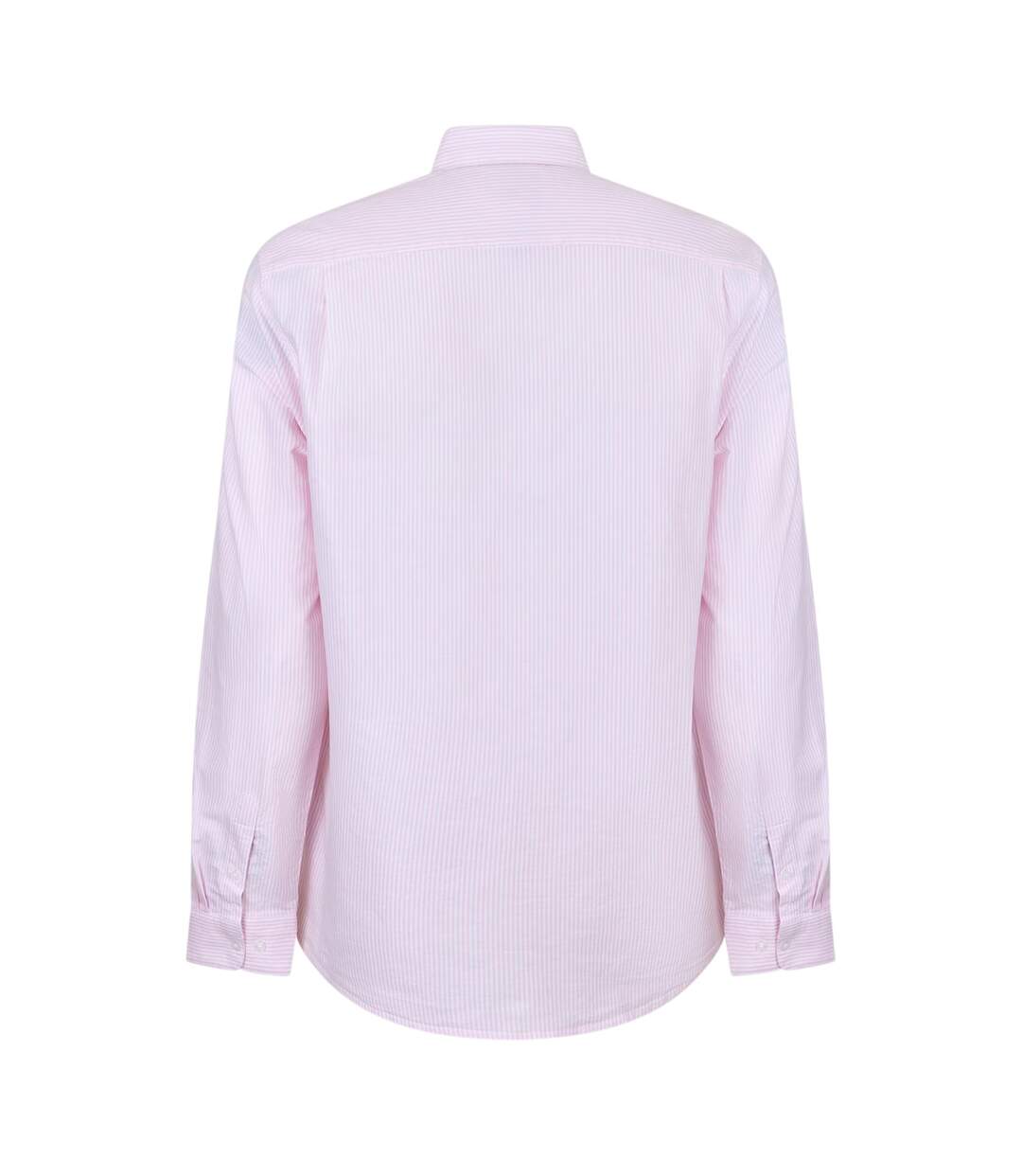Chemise Manches Longues Motif/style Fines Rayures Homme Rose Blanc Peter Werth-2