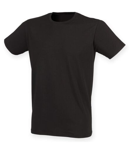 Skinni Fit Men Mens Feel Good Stretch Short Sleeve T-Shirt (Black) - UTRW4427