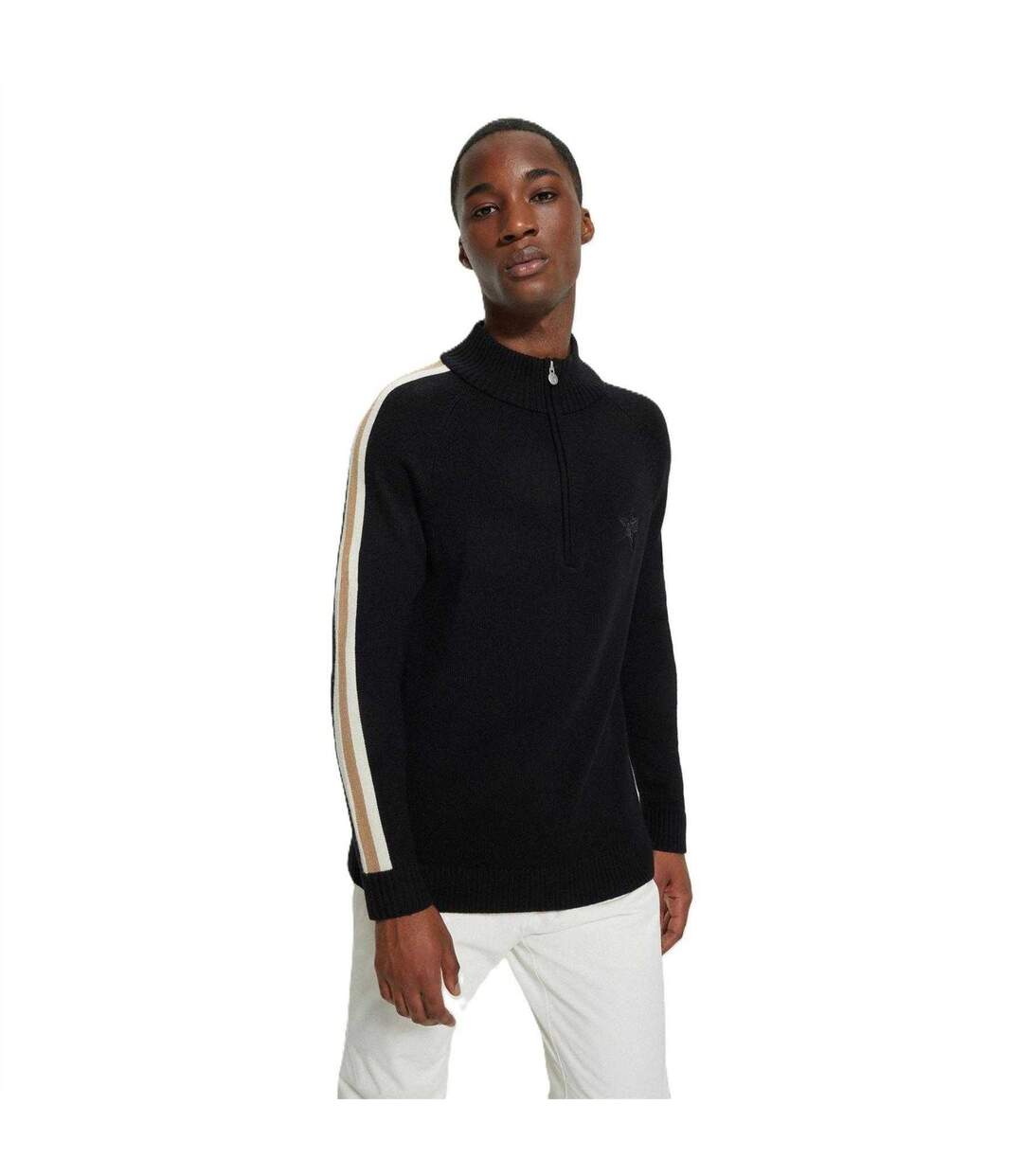 Pull Manches Raglan Homme Noir Boss-1