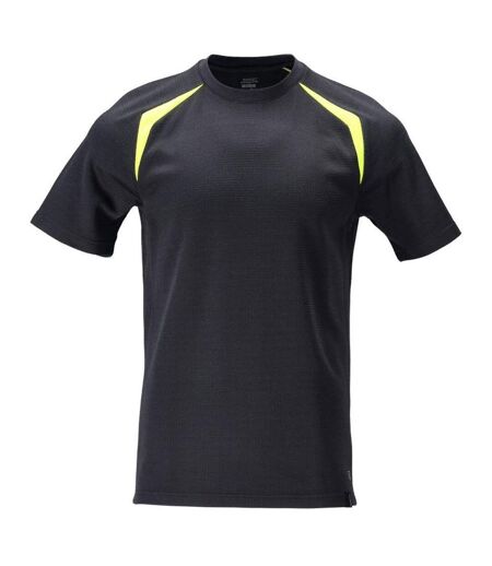 T-shirt Accelerate Multisafe Homme Bleu Marine Foncé Jaune Fluo Mascot