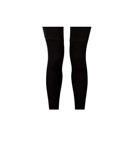 TriDri Womens/Ladies Rib Knit Contrast Bottom Yoga Leggings (Black/Black) - UTRW7676