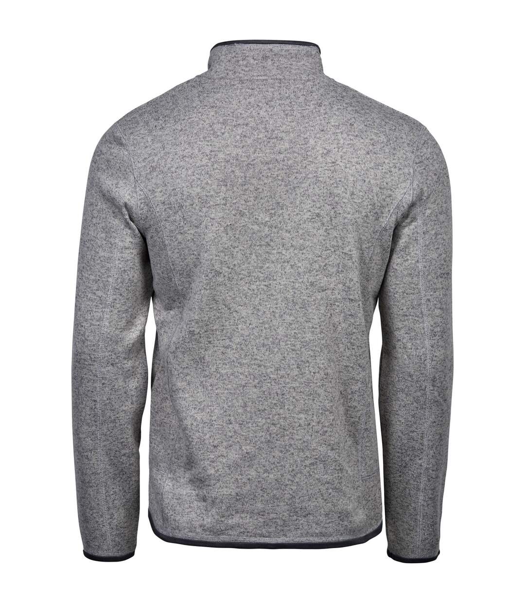 Mens Outdoor Fleece Jacket Grey Melange Tee Jays-2