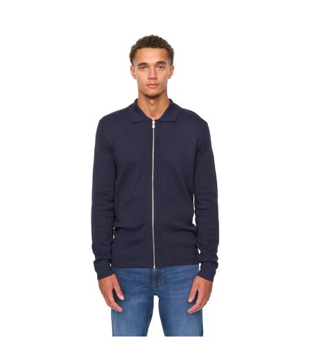 Mens Melfi Knitted Zip-off Jumper Navy Duck And Cover
