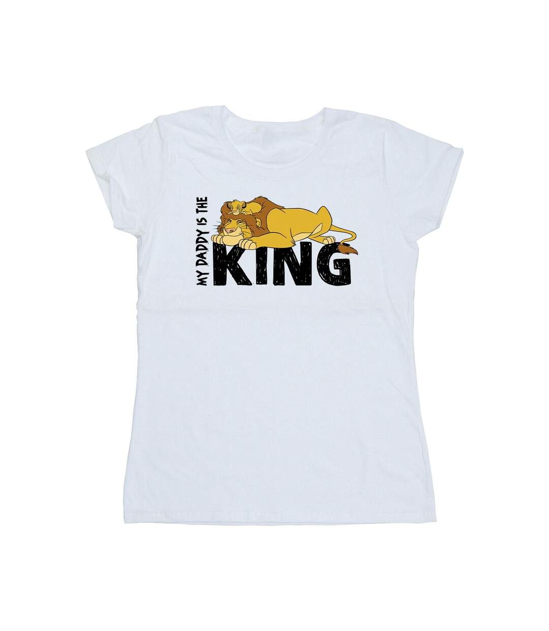 Disney T-shirt en coton Femme/Ladies The Lion King Daddy Is King (Blanc) - UTBI25323-1