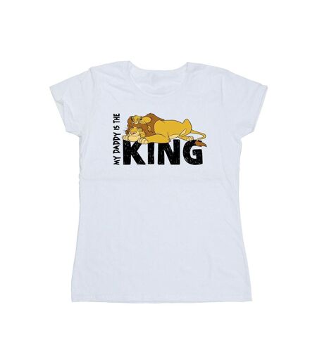 Disney T-shirt en coton Femme/Ladies The Lion King Daddy Is King (Blanc) - UTBI25323