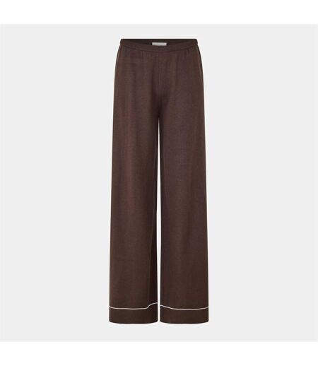 Womens/ladies Knitted Trousers Brown Couture
