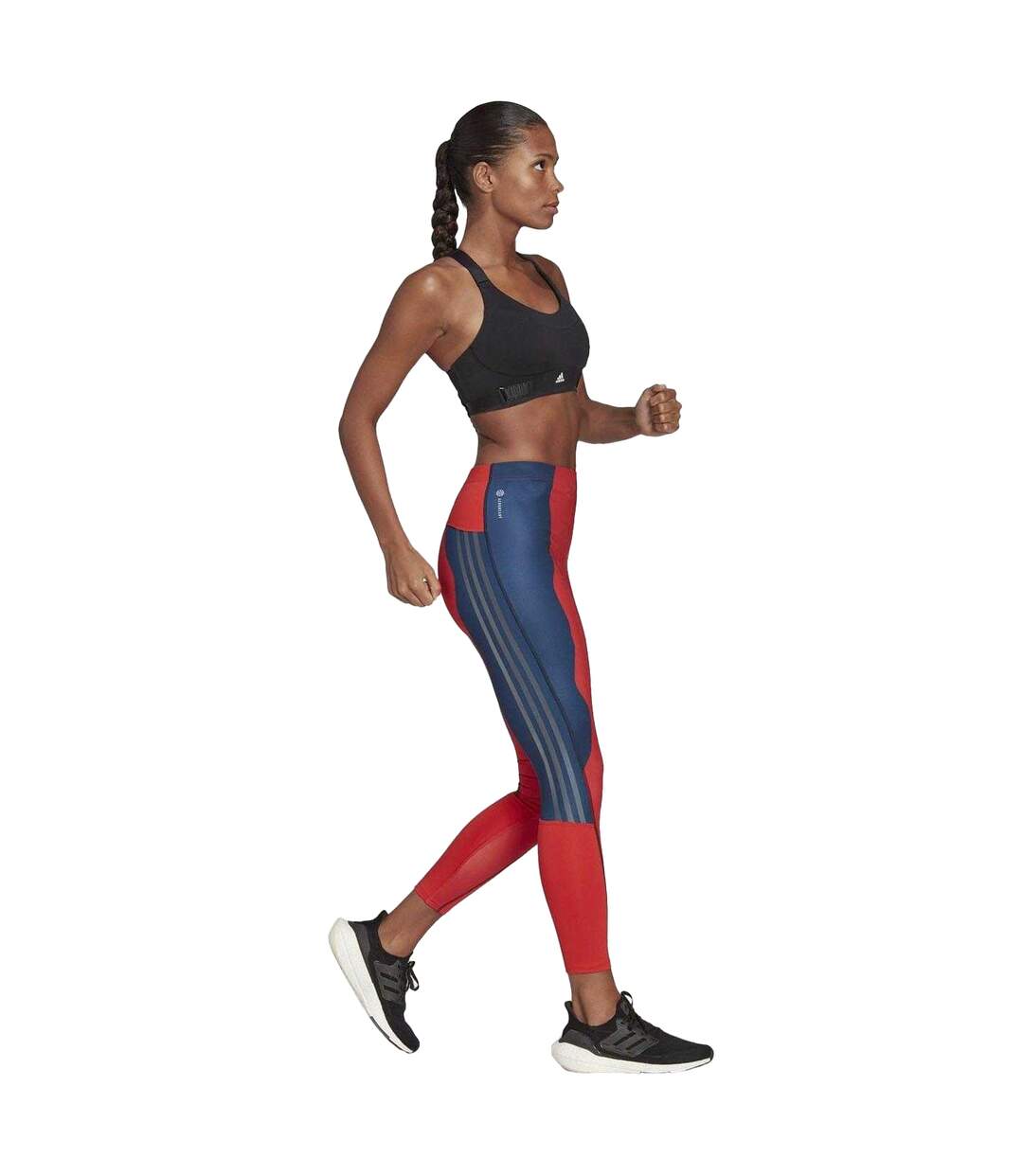 Legging Motif/style 3 Rayures Marimekko Run Icons Femme Noir Adidas-1