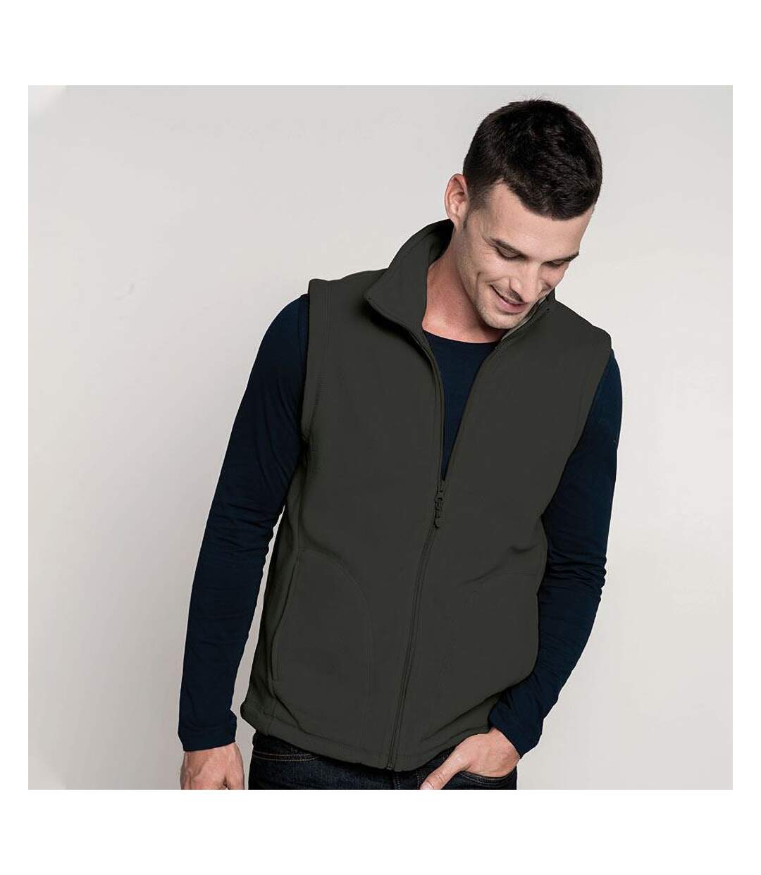 Luca gilet polaire homme noir Kariban