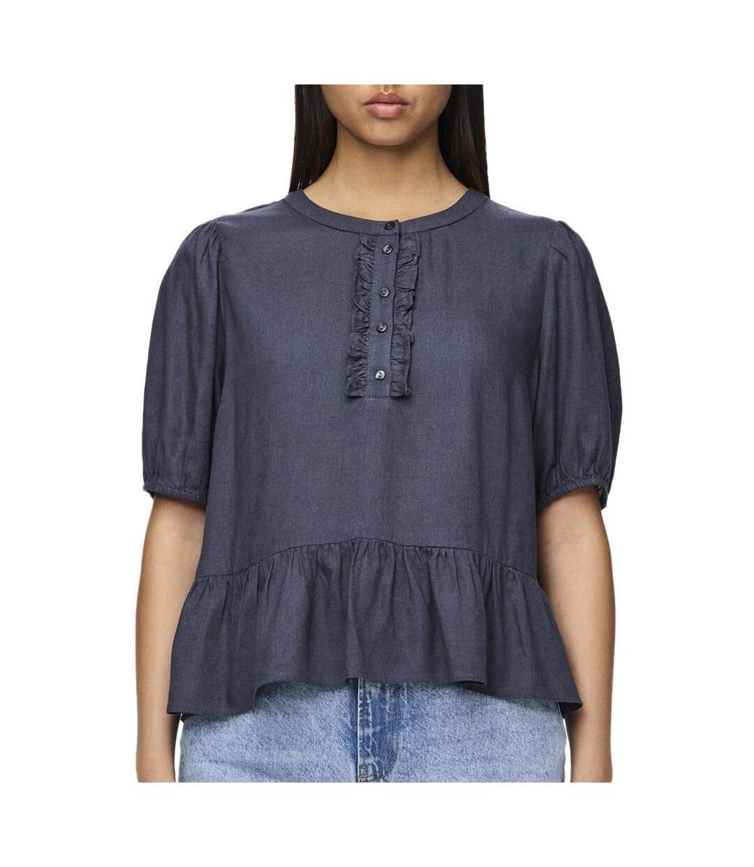 Blouse marine femme pieces pia 2/4-2