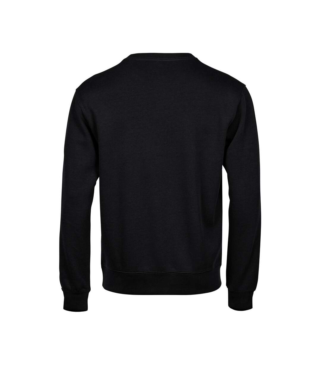 Mens ribber interlock crew neck sweatshirt black Tee Jays