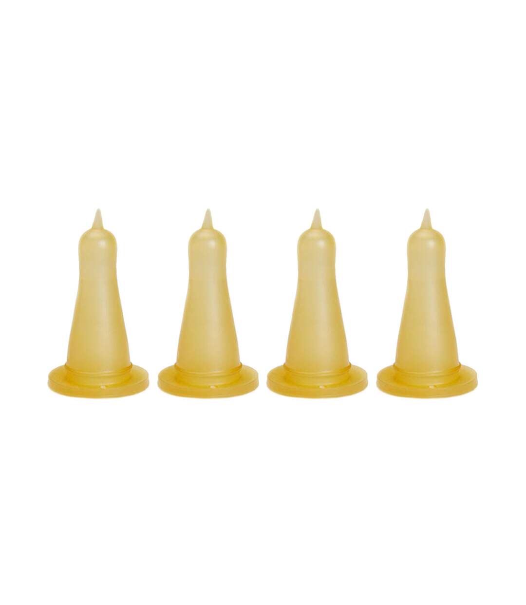 Pack of 4  Non-vac lamb teat  one size yellow Nettex-2