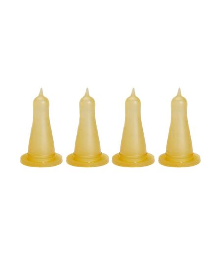 Pack of 4  Non-vac lamb teat  one size yellow Nettex