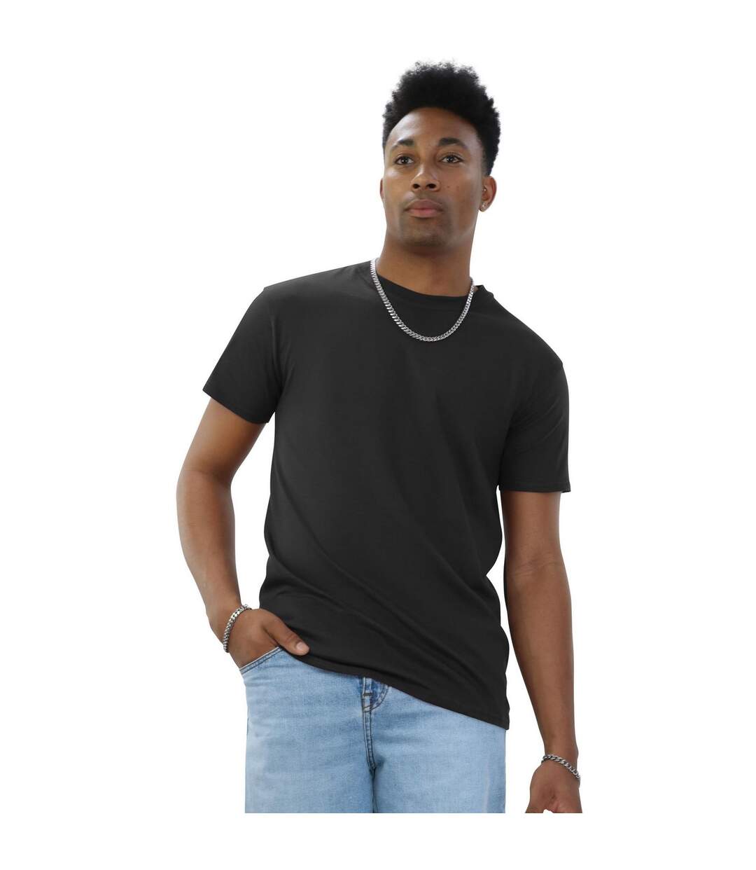 T-shirt adulte noir Casual Classics