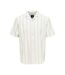 Chemisette Blanche/Vert Homme Only & Sons Stripe - L