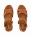 Womens/ladies Alana Wedge Sandals Brown Sugar Toms-3