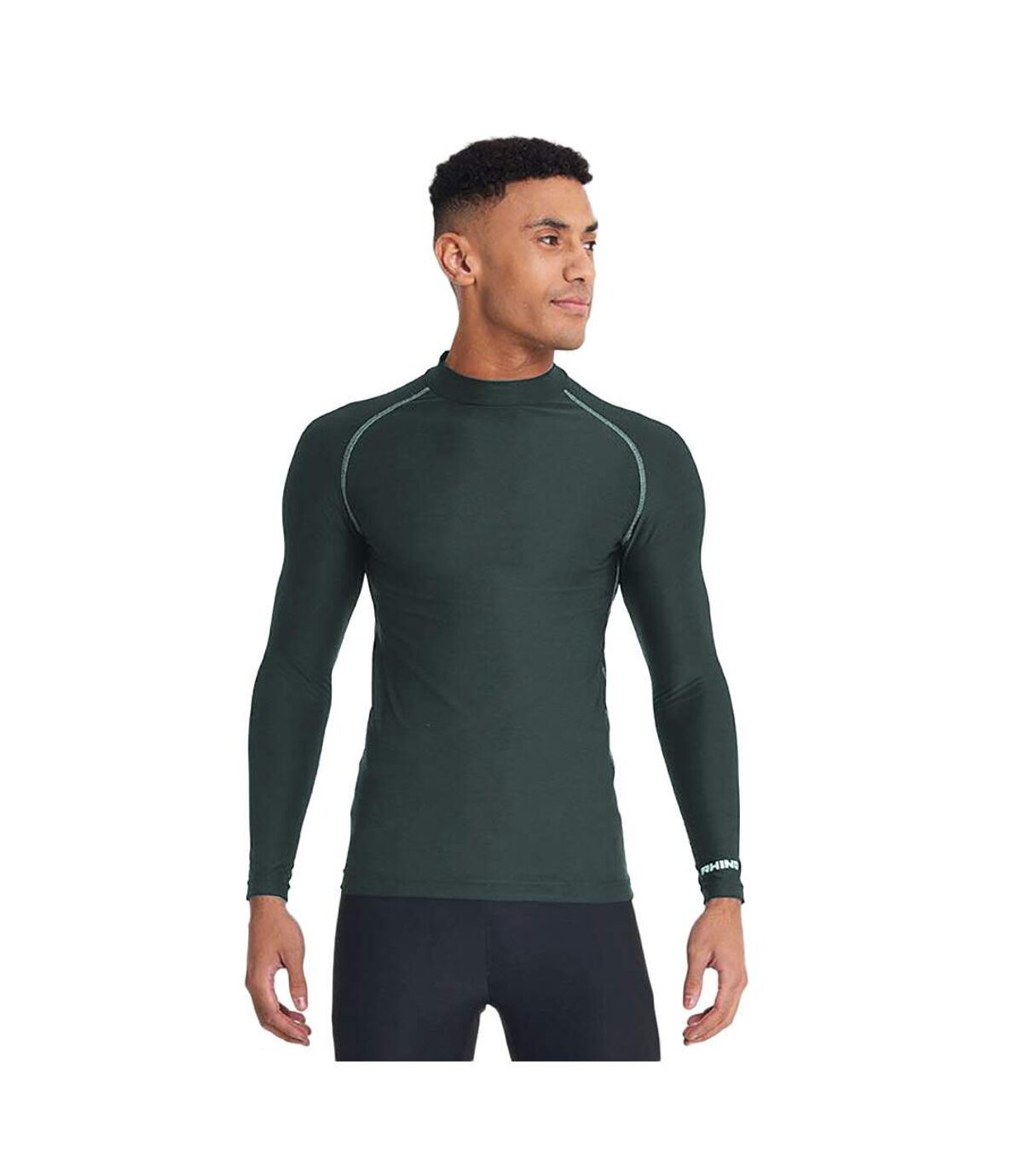 Rhino Mens Thermal Underwear Long Sleeve Base Layer Vest Top (Bottle Green)