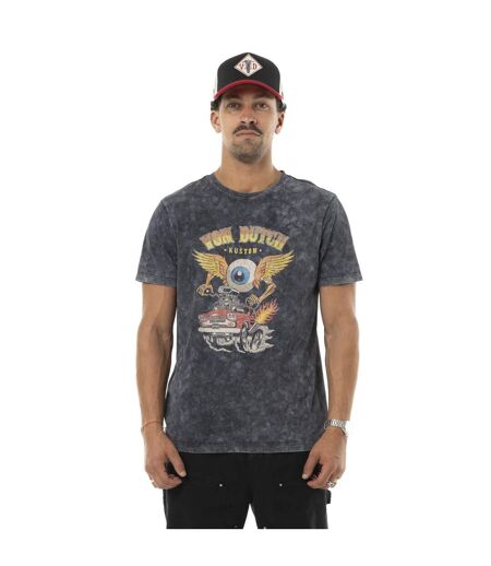 T-shirt homme col rond en jersey acid wash et print devant Cars Vondutch