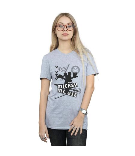 Disney Womens/Ladies Mickey Mouse Always And Forever Cotton Boyfriend T-Shirt (Gris sportif) - UTBI36601