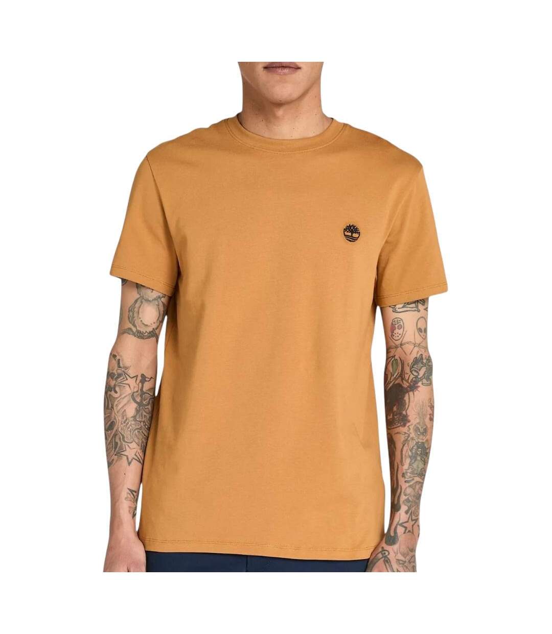T-Shirt camel homme timberland sleeve-1