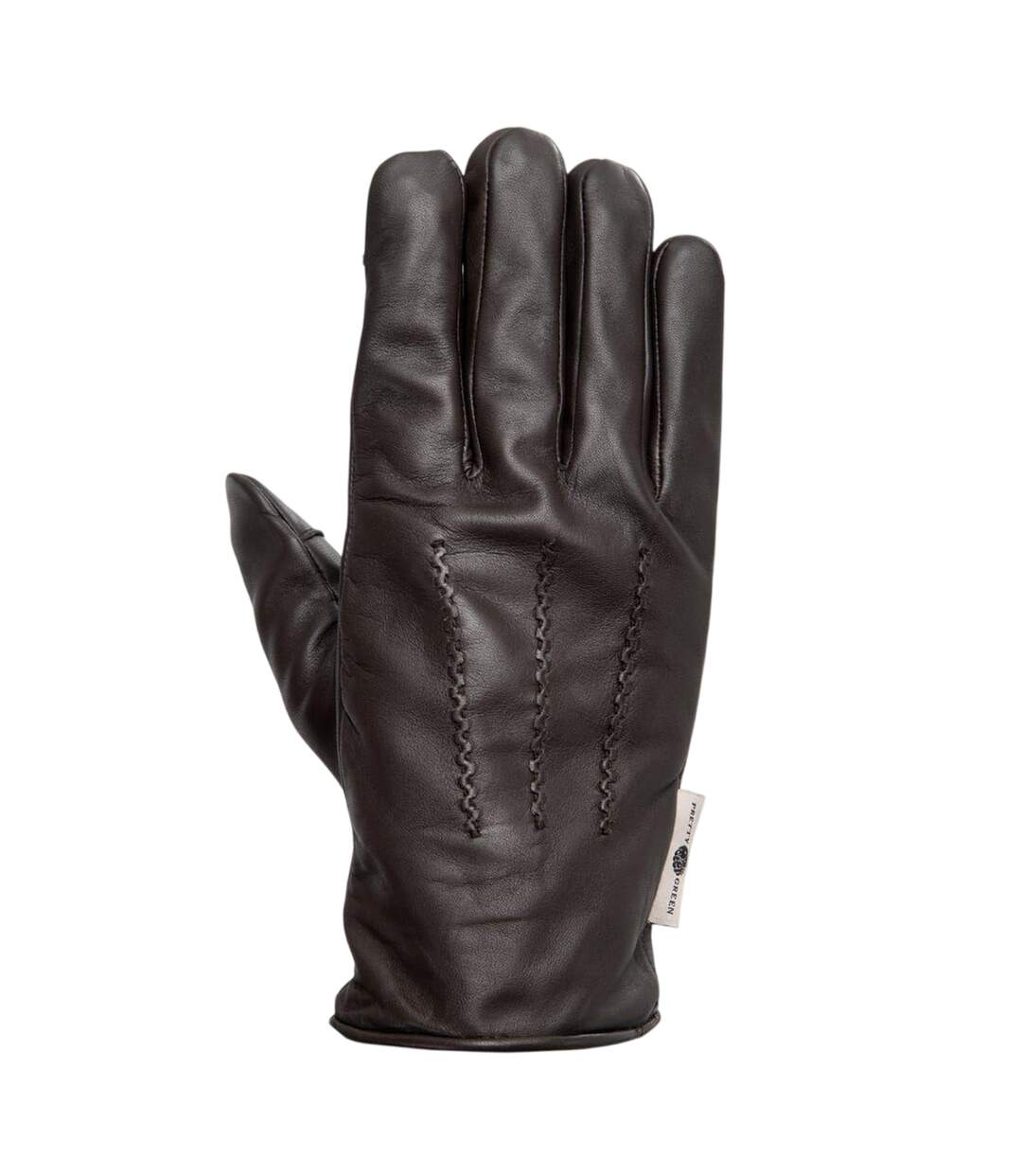 Mens Sheepskin 3 Point Stitch Glove Brown Pretty Green-1