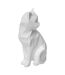 Statuette Déco Chat Origami Delia 20cm Blanc-1
