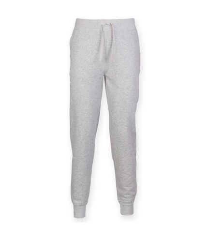 Skinnifit Mens Slim Cuffed Jogging Bottoms/Trousers (Heather Gray)