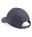 Beechfield® Adults Unisex Athleisure Cotton Baseball Cap (Pack of 2) (Graphite Grey/Black)
