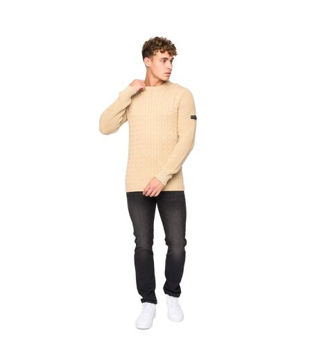 Pull kabstars homme beige Crosshatch