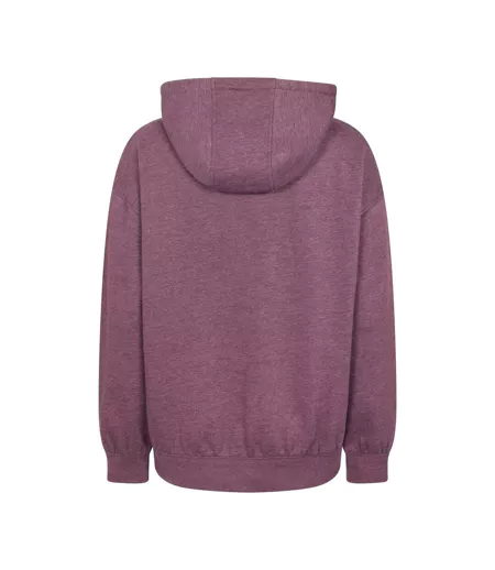 Womens/ladies Winding Trek Relaxed Fit Hoodie Burgundy Mountain Warehouse
