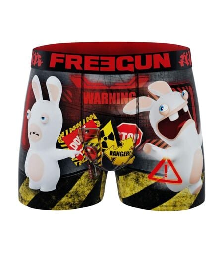 Lot de 4 boxers homme Lapins Crétins Freegun