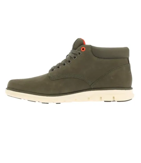 Mens Bradstreet Leather Mid Cut Trainers Green Timberland